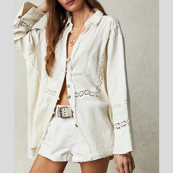 Free People Tops - NWT We The Free Ranch Wash Shirt Size Large